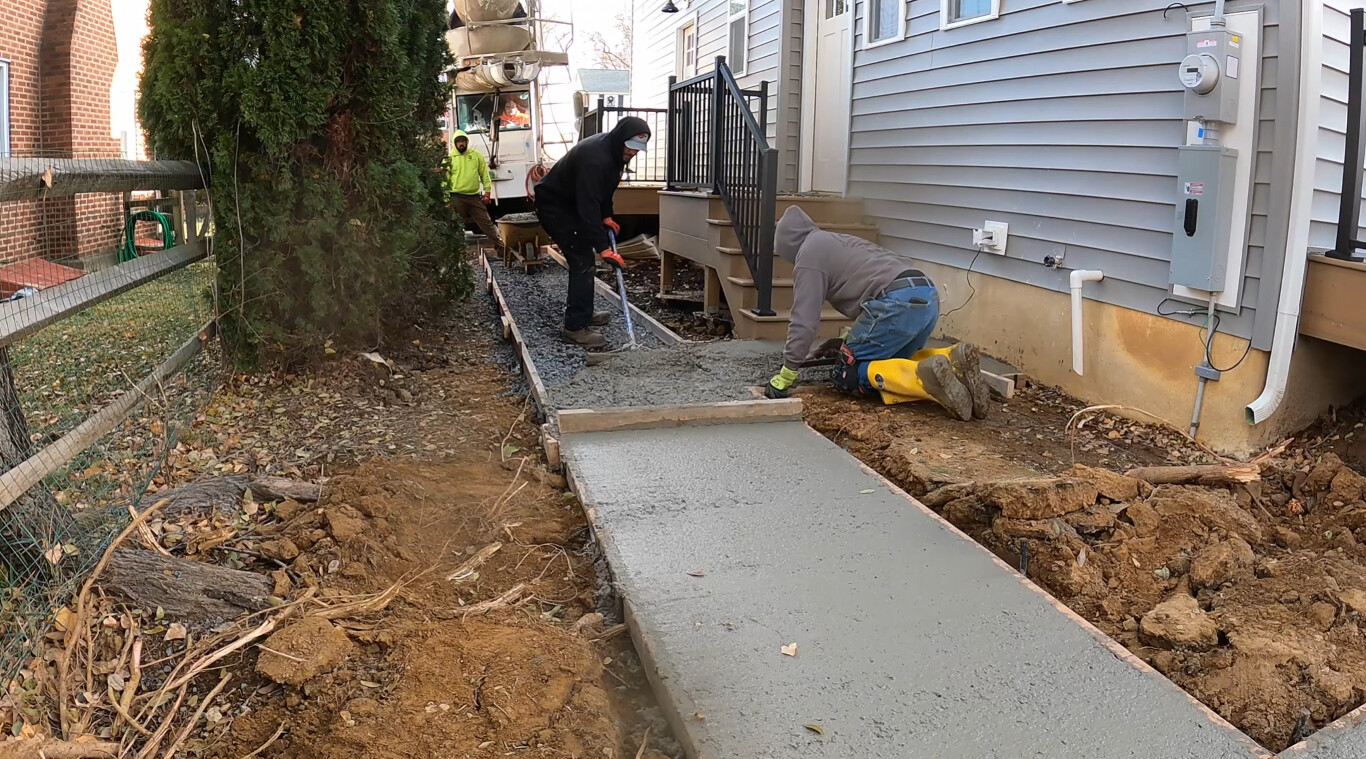 Professional concrete walkway finishing techniques